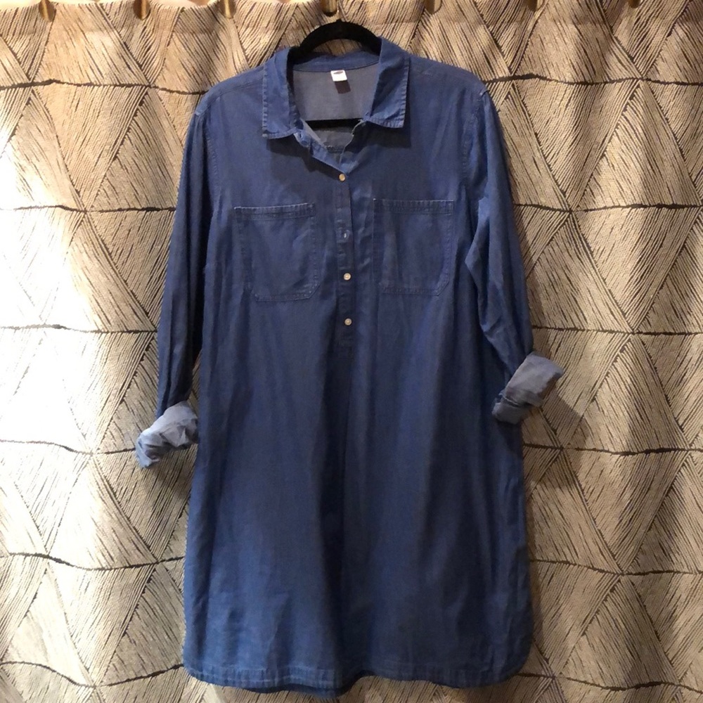 Denim shirt dress